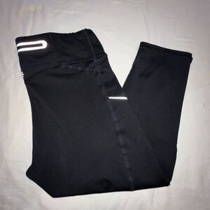 Athleta Women’s Black Sly Drifter Workout Yoga Zip Leggings Size Medium